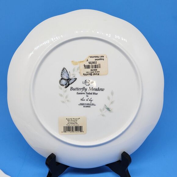 Lenox Butterfly Meadow Luncheon  Plates Scalloped Rim 9" First Quality  Set of 2 - Picture 10 of 12